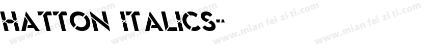 Hatton Italics字体转换
